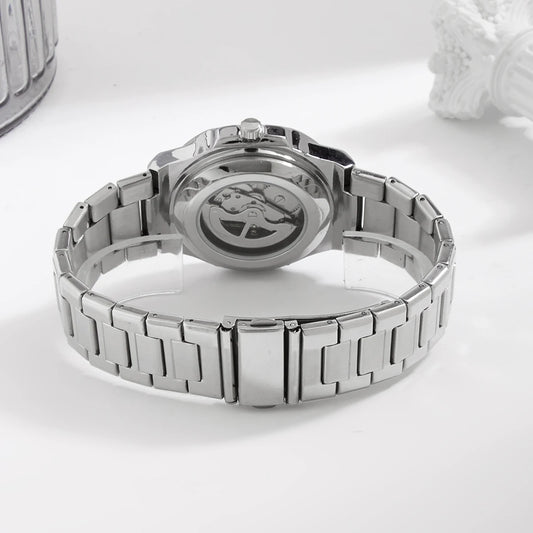 Montre automatique Affichage De La Date Montre D'Affaires Haute Qualité Acier Inoxydable 22mm Bracelet Saphir Boîtier En Alliage De Verre Pointeur Jour