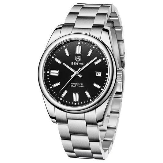 montre automatique homme benyar 5185 acier inoxydable