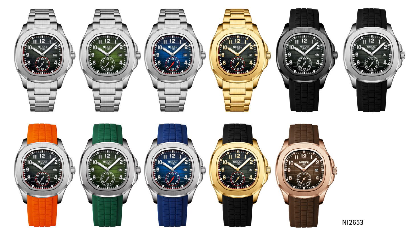 Montre À Quartz Pour Homme, Style Sport, Bracelet En Silicone étanche, Aiguilles Lumineuses