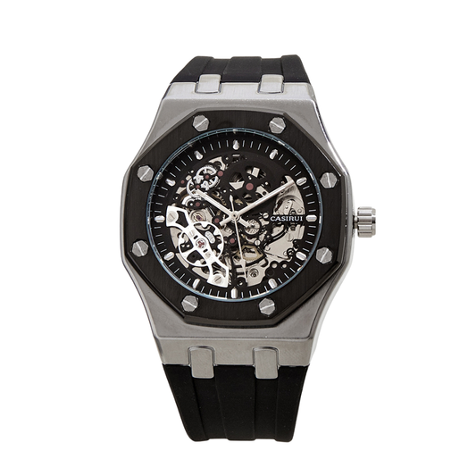 Montre élégante squelette homme